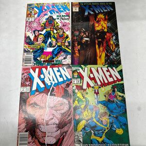 a0416-14.アメコミ X-MEN 4冊 エックスメン MARVEL マーベル American COMICS 当時物 レア Collection