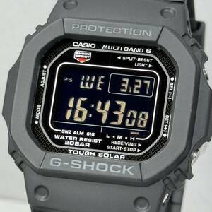 未使用同様 極美品 CASIO G-SHOCK GW-M5610U-1BJF タフソーラー 電波受信 電波ソーラー マルチバンド6 スクウェア ブラック 反転液晶 