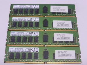 メモリ サーバーパソコン用 Samsung DDR4-2400 (PC4-19200) ECC Registered 8GBx4枚 合計32GB 起動確認済です M393A1G40EB1-CRC0Q②