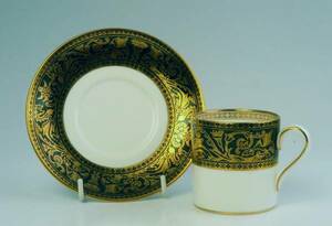 　ウェジウッド　=　F/Green・　Demiー Cup&Saucer 　=　W4170(1級品)