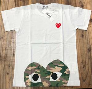 COMME des GARCONS PLAY　白Tシャツ　レディースMサイズ　AZ-T243