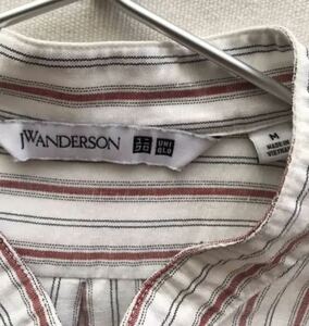 ユニクロ　JW Anderson リネンブレンドロングシャツMサイズ　ホワイト系