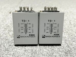 日本光電 NIHON KOHDEN TD-1 600Ω/150Ω ライントランス 2つセット 動作品 ⑦
