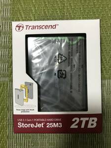 Transcend USB3.1 Gen 1 PORTABLE HARD DRIVE StoreJet TS2TSJ25M3S 2TB