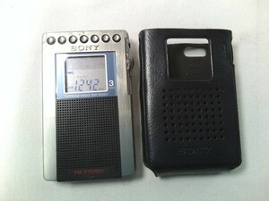 SONY ソニー　AM／FMステレオ　 ポケットラジオ SRF-R630V　ケース付き★動作品！難あり