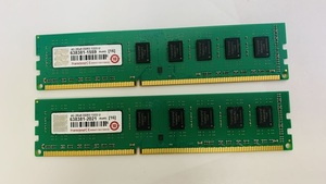 TRANSCEND PC3-10600U 4GB 2枚で 8GB DDR3 デスクトップ用メモリ DDR3-1333 4GB 2枚 8GB 240ピン ECC無し DDR3 DESKTOP RAM