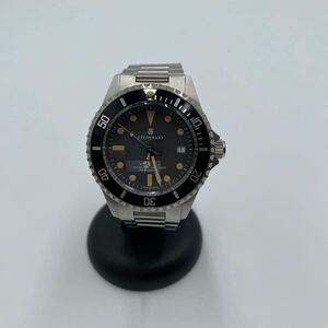 S5083/【個人保管品】 Steinhart スタインハート オーシャンワン ヴィンテージ1000 自動巻き デイト ドイツ 腕時計 ステイン 海外 ブラック