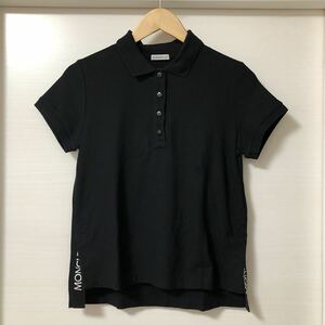 【大幅値下げ】【美品】サイズXS MONCLER モンクレール ポロシャツ　ブラック　黒　ロゴ