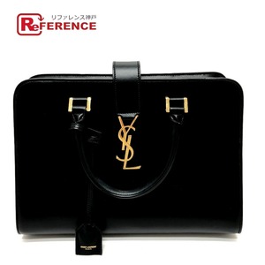 SAINT LAURENT PARIS サンローランパリ ベイビーカバス トートバッグ YSL ショルダーバッグ ブラック レディース【中古】