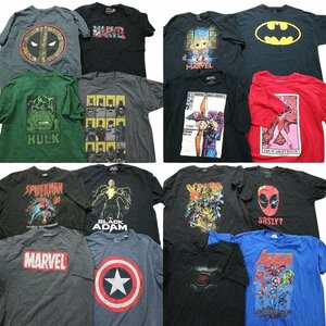 古着卸 まとめ マーベル DCコミック 半袖Tシャツ 16枚セット (メンズ XL /2XL ) キャラクター スパイダーマン MS6992 1円スタート
