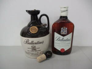 □0418-1□【未開栓】Ballantines/バランタイン　陶器ボトル　替え栓付き/ファイネスト 500ml　2本おまとめ　スコッチウイスキー