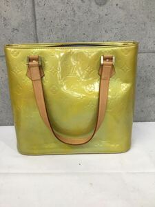 & ルイヴィトン LOUIS VUITTON ヒューストン ヴェルニ ハンドバッグ イエロー系 中古品　トートバッグ 