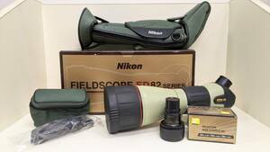 ☆動作確認済☆ Nikon ニコン☆ フィールドスコープ ED82-A☆ 付属品・接眼レンズ付き 防水 望遠鏡 バードウォッチング 単眼鏡☆