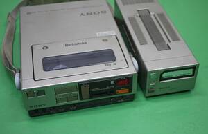 希少 SONY ソニー Betamax ベータ ポータブル ビデオカセット レコーダー SL-F05 + AC パワー アダプター AC-F1 ジャンク品