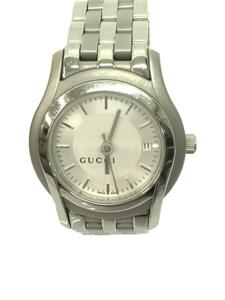 GUCCI◆クォーツ腕時計/アナログ/ステンレス/SLV/SLV/5500L