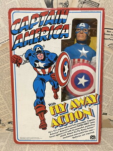 ☆1970年代/mego/スパイダーマン/フィギュア/即決ビンテージUSA/レア/Captain America Fly-Away/12" Figure(70s/mego/MIB) MA-007