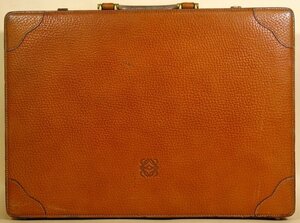 LOEWE,アタッシュケース,レザー,ブラウン,中古