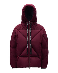 モンクレール 　MONCLER VERCEL　21AW 袖　ロゴ　ワッペン フード　ダウン　ジャケット　3　ボルドー 国内正規品