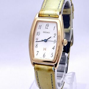 SEIKO セイコー NOIE ノイエ 1F21-5C10 腕時計 ウォッチ レクタンギュラー クォーツ quartz 金 ゴールド P327