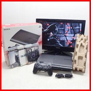 ☆動作品 PS3 プレステ3 本体 CECH-4200C 500GB + バッドマン アーカム・ビギンズ 等 ソフト3本 まとめてセット SONY ソニー 箱付【20