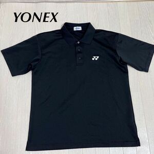YONEX ヨネックス ゲームシャツ Oサイズ　半袖　シャツ　ブラック　黒　テニスウェア　バドミントンウェア　速乾　刺繍ロゴ