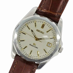 １円〜 グランドセイコー GRAND SEIKO 8J56-8010 時計 メンズ ブランド デイト クオーツ QZ ステンレス SS レザー (v0081175600)