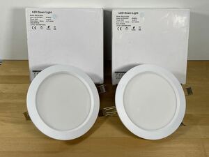 ♪ ●ISF LED Down Light RDL02-20W LED ダウンライト 2個セット 照明器具 建築材料 色温度 3000K アイエスエフ株式会社