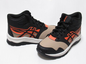 asics LAZERBEAM WF ベージュ ブラック 25cm アシックス レーザービーム 紐 スノトレ ブーツ ウィンター 雪道 1154A136-200