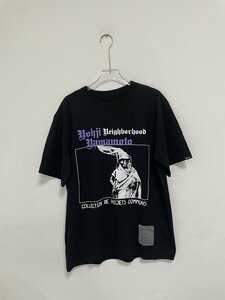 NEIGHBORHOOD X YOHJI YAMAMOTO Tee SS-2 ネイバーフッド Tシャツ TEE Tシャツ 半袖 ブラック ロゴ 希少 中古 サイズ：M