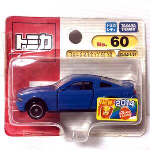【未開封】絶版 トミカ No.60 フォード マスタング GT V8 1/67スケール ブリスターパック パッケージダメージ有