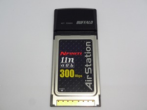 BUFFALO WLI-CB-AMG300N 無線LAN PCカード IEEE802.11n(Draft)&11a/g/b対応 300Mbps 中古動作品