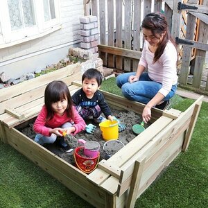 砂場枠 フレーム 木枠 子ども用 すな場 庭 おもちゃ