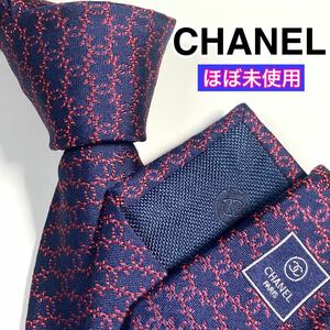 極美品 CHANEL シャネル　ネクタイ　高級シルク　ココマーク　希少