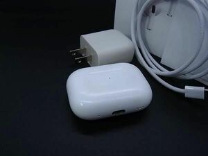 1円 ■美品■ Apple アップル AirPods Pro 第2世代 Lightning充電ケース付き ワイヤレスイヤホン ホワイト系 AZ2641