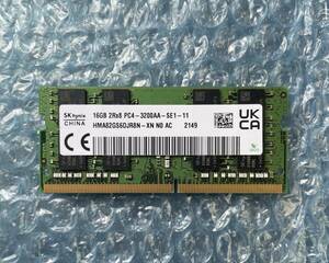 SKhynix 16GB×1枚 計16GB DDR4 PC4-3200AA-SE1-11 中古 ノートPC用 メモリ 【NM-312】