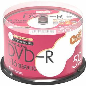 【新品】TANOSEE バーベイタム データ用DVD-R 4.7GB 16倍速 スピンドルケース DHR47JP50T2 1セット(300枚：50枚×