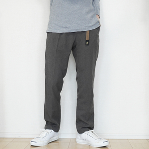 GRAMICCI × BEAVER 別注 TROPICAL TUCK PANTS【S】グレー グラミチ ビーバー ストレッチ トロピカルタックパンツ スラックス GMP-18S140