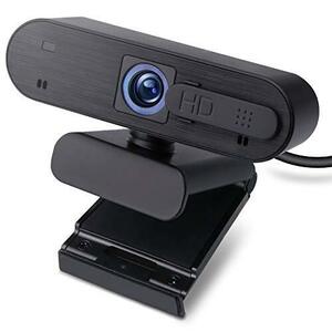エレコム WEBカメラ UCAM-C820ABBK フルHD 1080p 30FPS 200万画素 オートフォーカス マイク内蔵 プライバシーシャッ