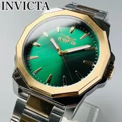 インビクタ 腕時計 メンズ 新品 クォーツ 専用ケース グリーン ゴールド 緑