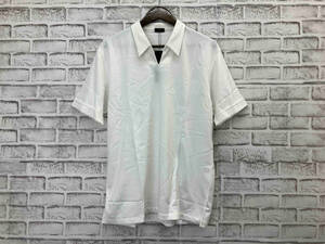 【未使用・タグ付】JOSEPH ジョセフ スキッパーシャツ 半袖 コットン・ナイロン サイズ50 日本製 ホワイト 店舗受取可
