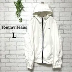 【Tommy Jeans】トミージーンズ フルジップナイロンジャケット♡白Ｌ