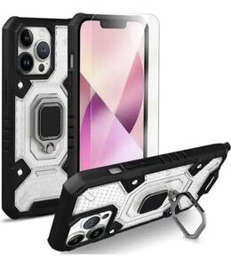 iPhone 13/13 Proカバー 6.1インチ レンズ保護 米軍MIL規格取得 スタンド機能 カメラフィルム（1枚入り）高透過率アイフォン