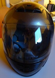 【中古】マルシン　ヘルメット　フルフェイス　フリーサイズ　黒　M-930　ガンメタ　SG規格　2024030035