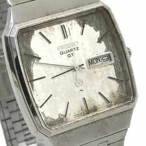 SEIKO セイコー 腕時計 0843-5010 クオーツ アナログ スクエア 四角 シルバー ヴィンテージ 水晶マーク 亀戸精工舎 1979年製 コレクション