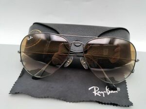 E1 １円～ 中古品 レイバン Ray-Ban ティアドロップ サングラス メガネ 眼鏡 004/51 62ロ14 140 2N 黒 ブラック ケース付き