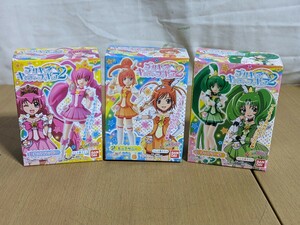 未開封 まとめ/プリキュア キューティー フィギュア2/ 3個 3種類 食玩 まとめ売り キュアハッピー キュアサニー キュアマーチ 