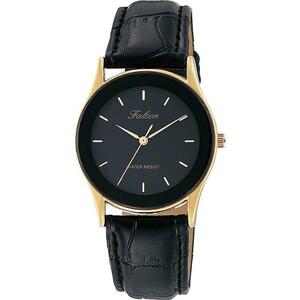 シチズン ファルコン 腕時計 日本製ムーブメント 革ベルト ブラック/ブラック メンズ 紳士 QA36-102/8658/送料無料
