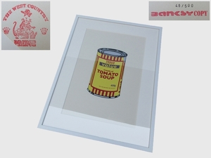 [模写]BANKSY Soup Can■バンクシー[WEST COUNTRY PRINCE製作 WCP] テスコのトマトスープ 48/500■額 [約52.6× h約67.5cm] 紙箱入№8869■