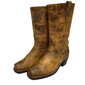 A855 FRYE フライ レディース ロングブーツ US9 約 26cm ブラウン レザー 本革