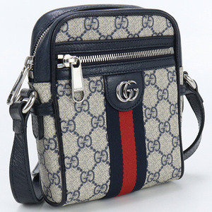 中古グッチGUCCI オフィディア GGショルダーバッグ GGスプリーム 598127 ネイビー系　 ランク：AB us-2 レディース